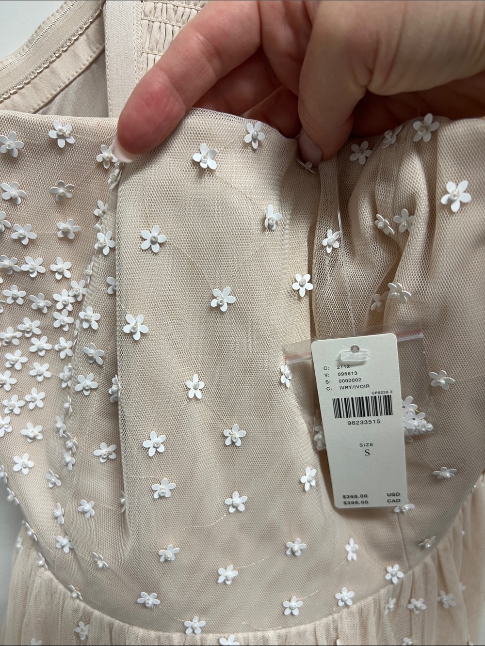 NWT BHLDN Blush Pink Embellished Strapless Maxi Dress - Picture 4 of 6